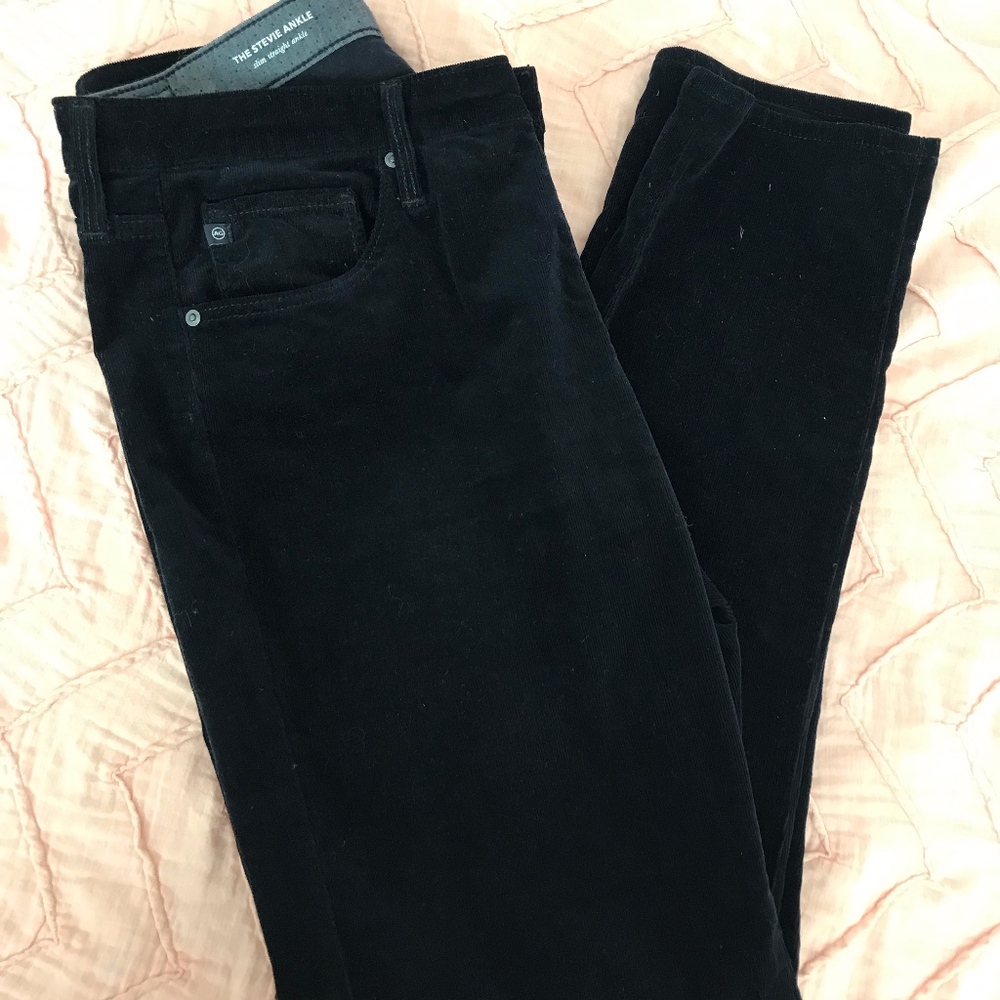 AG Stevie Mid-Rise Ankle Cords Navy